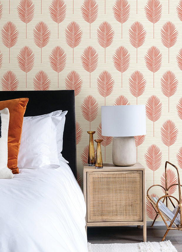 Bali Coral Fern Wallpaper  | Brewster Wallcovering - The WorkRm