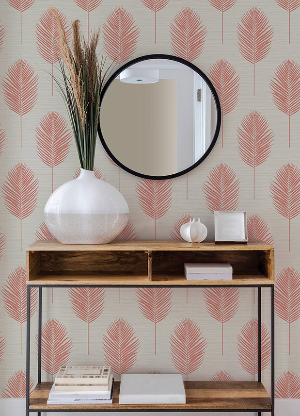 Bali Coral Fern Wallpaper  | Brewster Wallcovering - The WorkRm