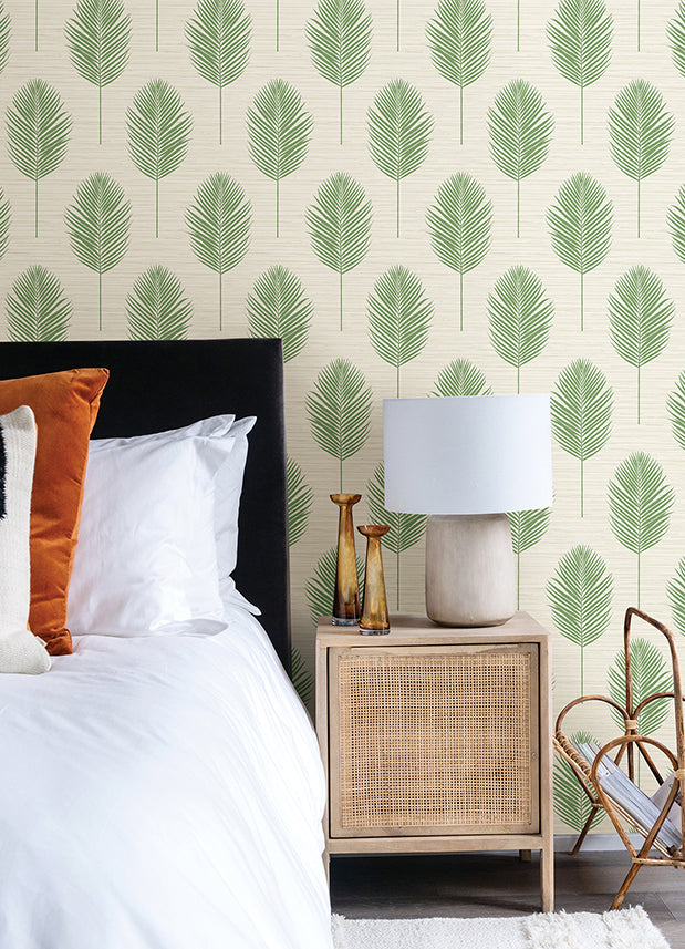 Bali Green Fern Wallpaper  | Brewster Wallcovering - The WorkRm