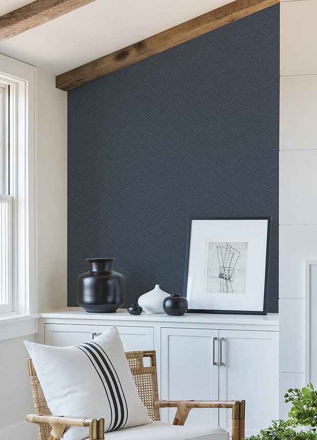 Apex Blue Weave Wallpaper - York Wallcoverings - 2988-70402 - York Wallcoverings Wallpaper