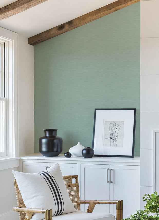 Moroccan Green Sisal Texture Wallpaper - York Wallcoverings - 2988-70704 - York Wallcoverings Wallpaper