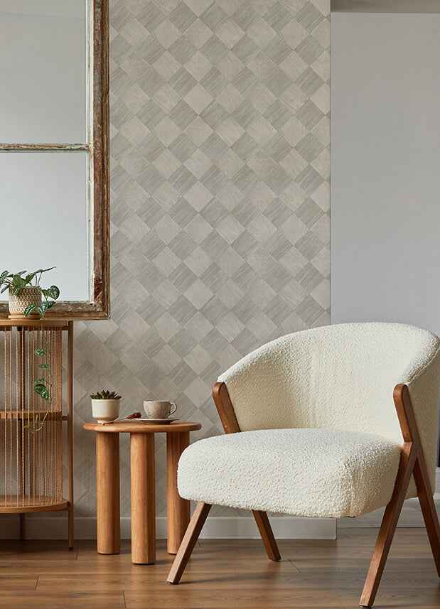 Thriller Light Grey Wood Tile Wallpaper - York Wallcoverings - 2988-70808 - York Wallcoverings Wallpaper