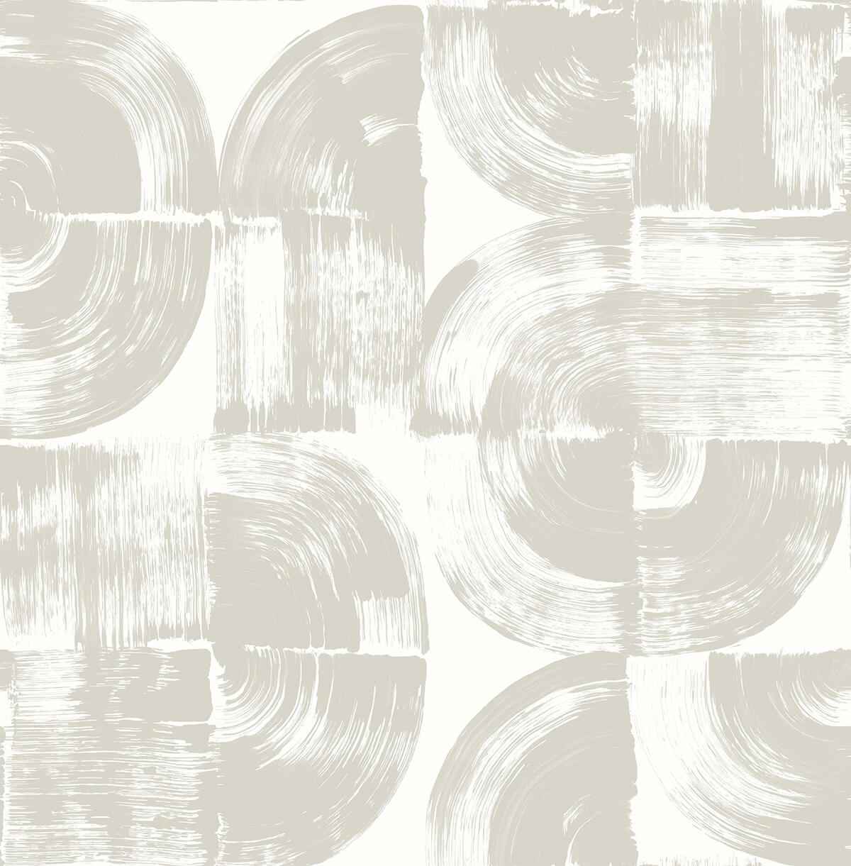 Giulietta Light Grey Painterly Geometric Wallpaper - York Wallcoverings - 4014-26406