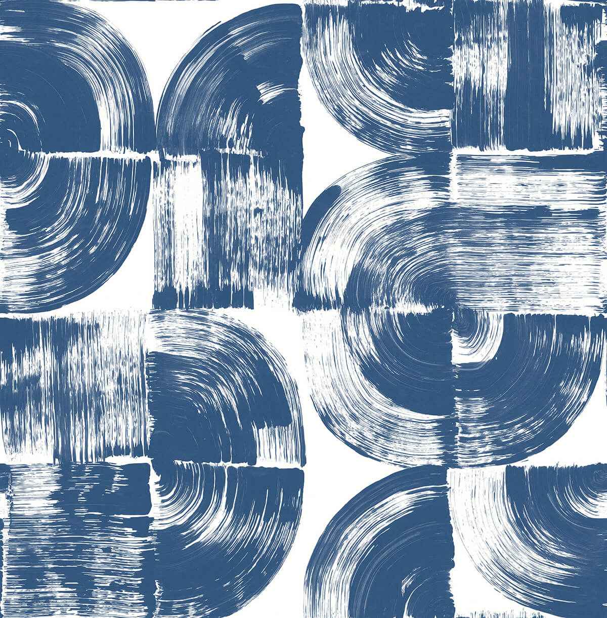 Giulietta Blue Painterly Geometric Wallpaper - York Wallcoverings - 4014-26407