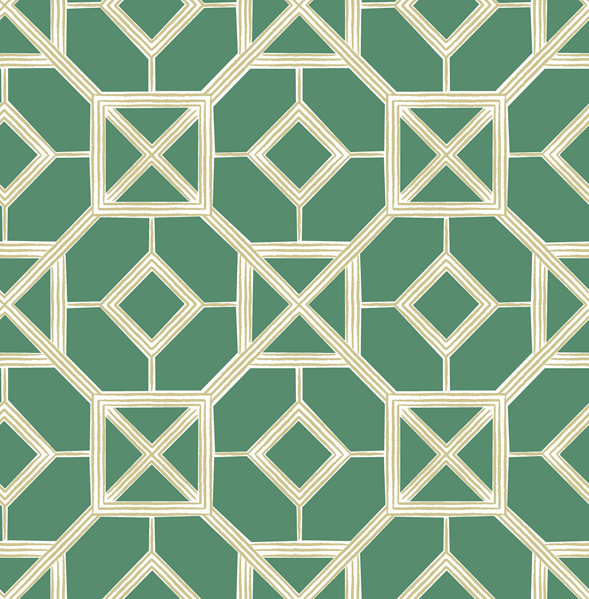 Picture of Livia Green Trellis Wallpaper