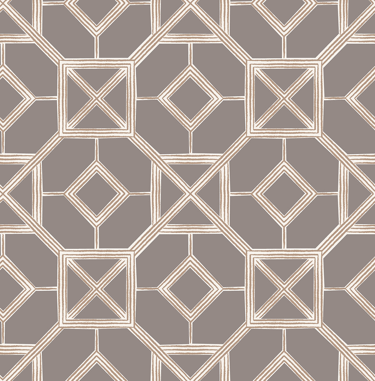 Picture of Livia Mauve Trellis Wallpaper