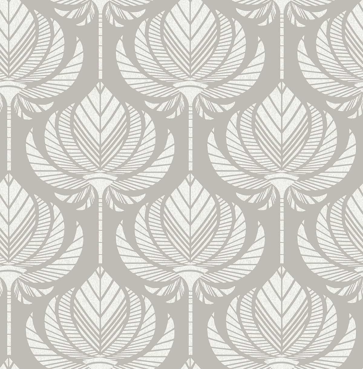 Picture of Palmier Grey Lotus Fan Wallpaper