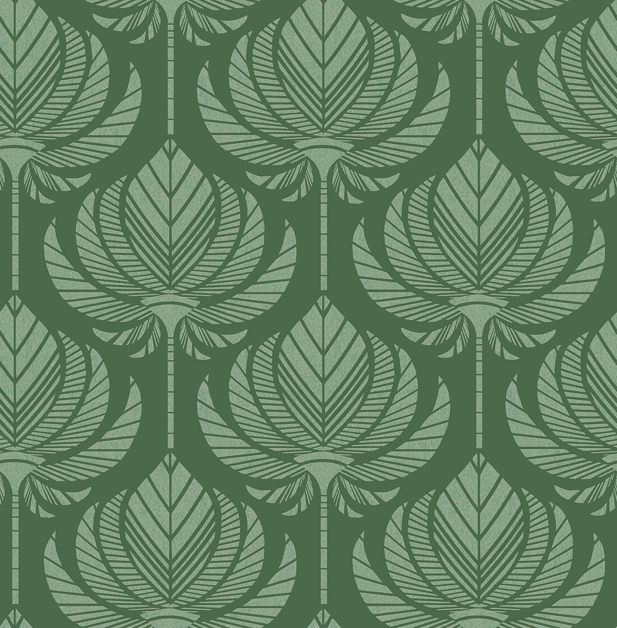 Picture of Palmier Green Lotus Fan Wallpaper
