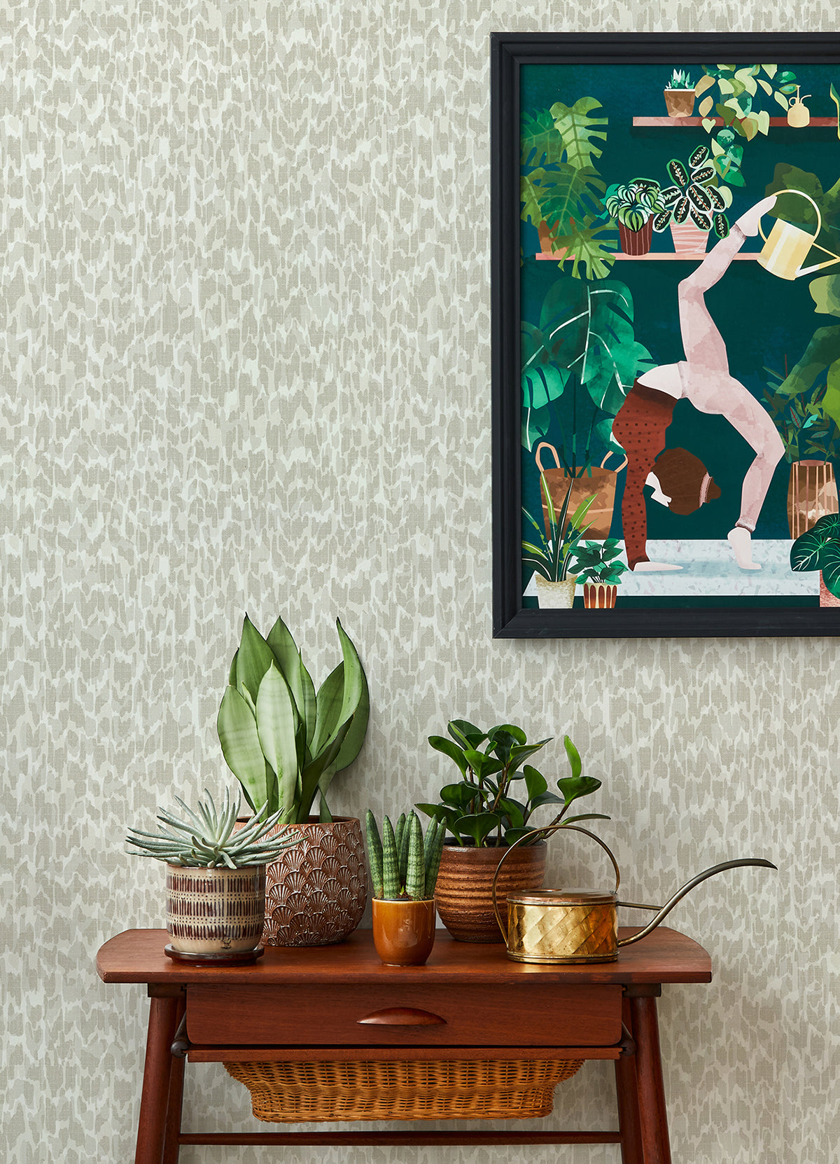 Flavia Light Grey Animal Print Wallpaper  | Brewster Wallcovering - The WorkRm