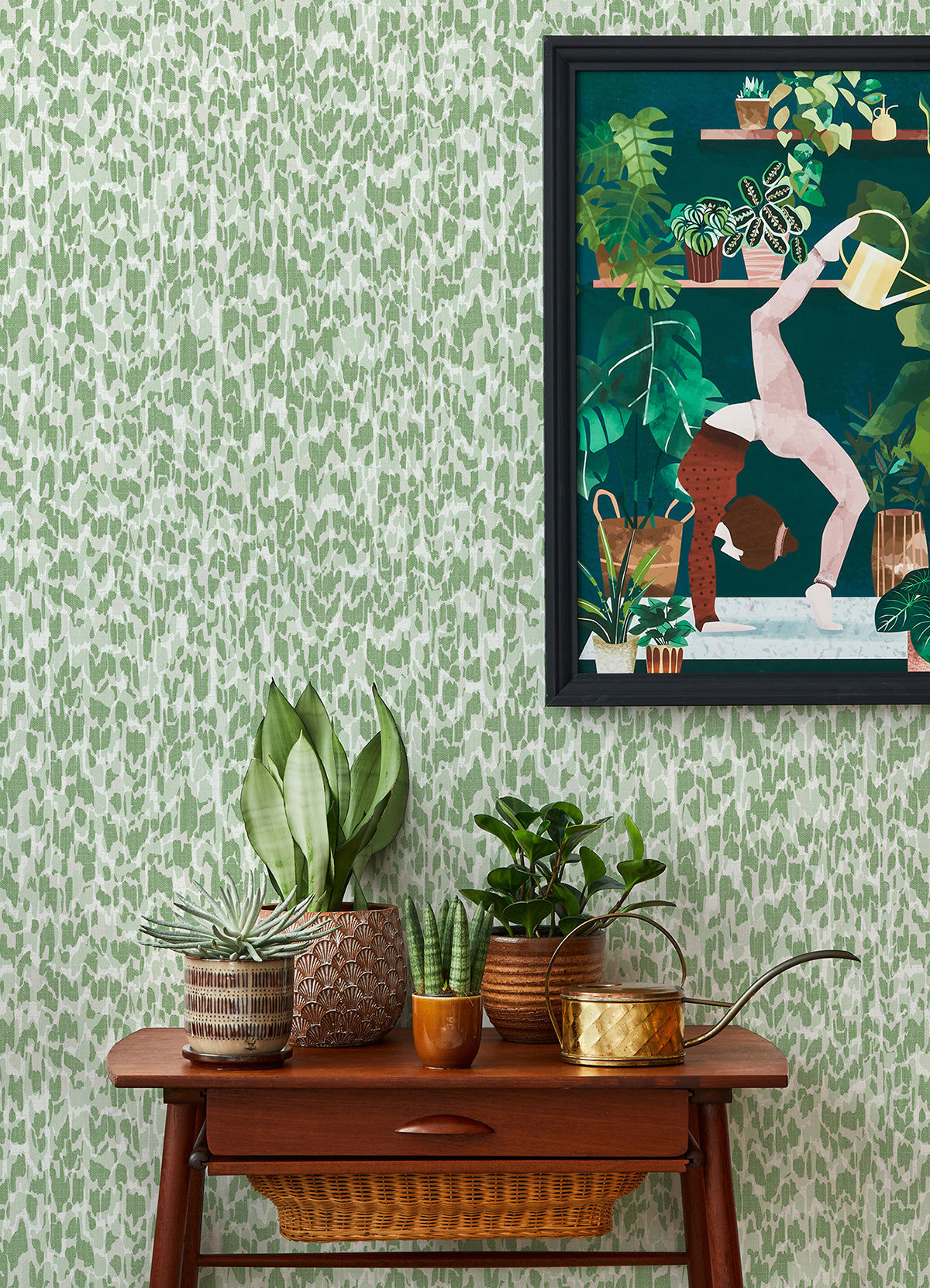 Flavia Green Animal Print Wallpaper  | Brewster Wallcovering - The WorkRm