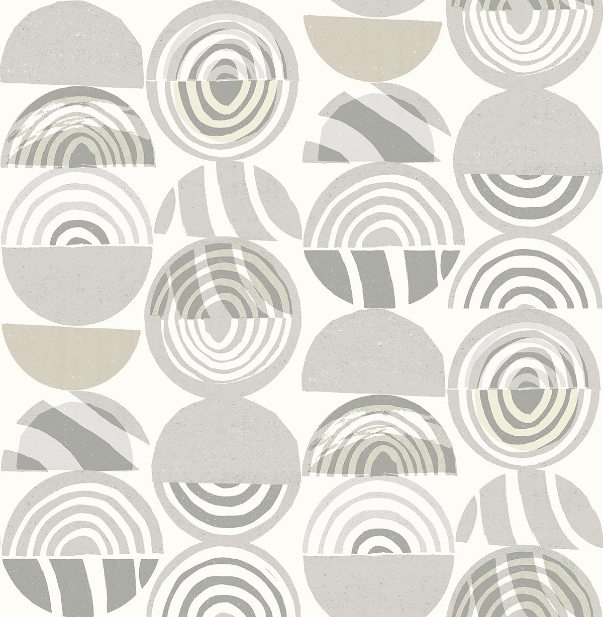 Picture of Mahe Light Grey Mod Geometric Wallpaper