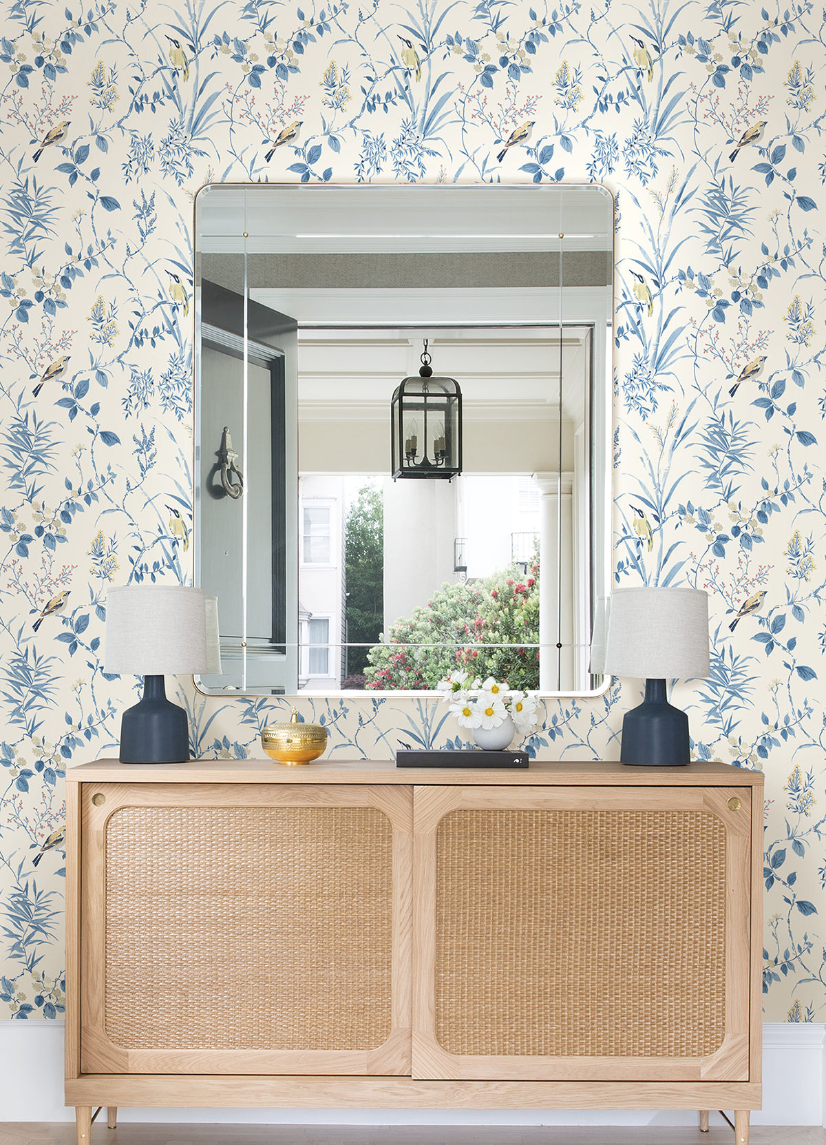 Blue Songbird Peel and Stick Wallpaper  | Brewster Wallcovering - The WorkRm