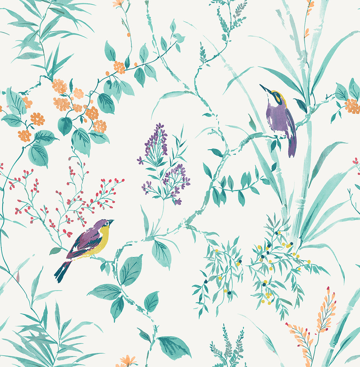 Picture of Jewel Songbird Peel and Stick Wallpaper