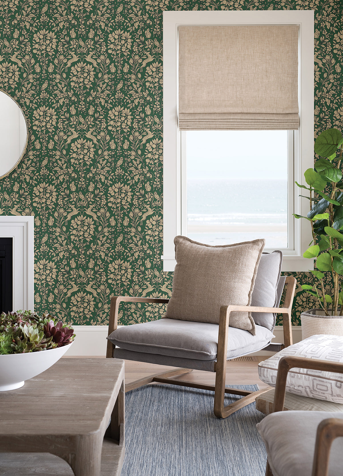 Emerald Enchanted Peel and Stick Wallpaper - Brewster Wallcovering