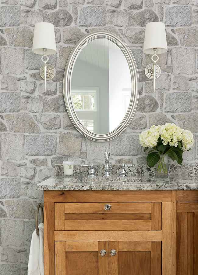 Axelle Light Grey Stone Wallpaper - York Wallcoverings - 4072-70042 - York Wallcoverings Wallpaper