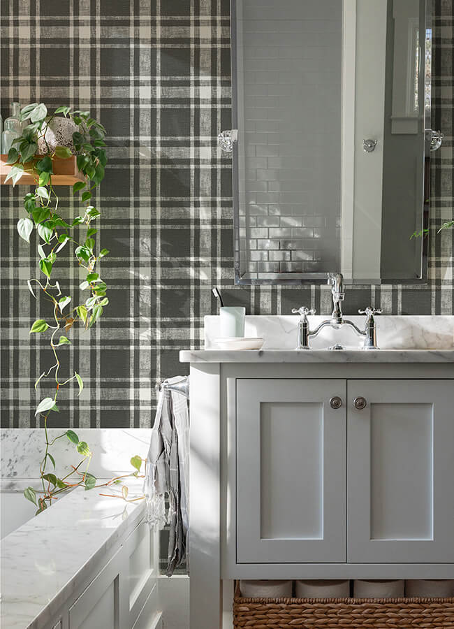 antoine-charcoal-flannel-wallpaper-york-wallcoverings-4072-70020 - York Wallcoverings Wallpaper