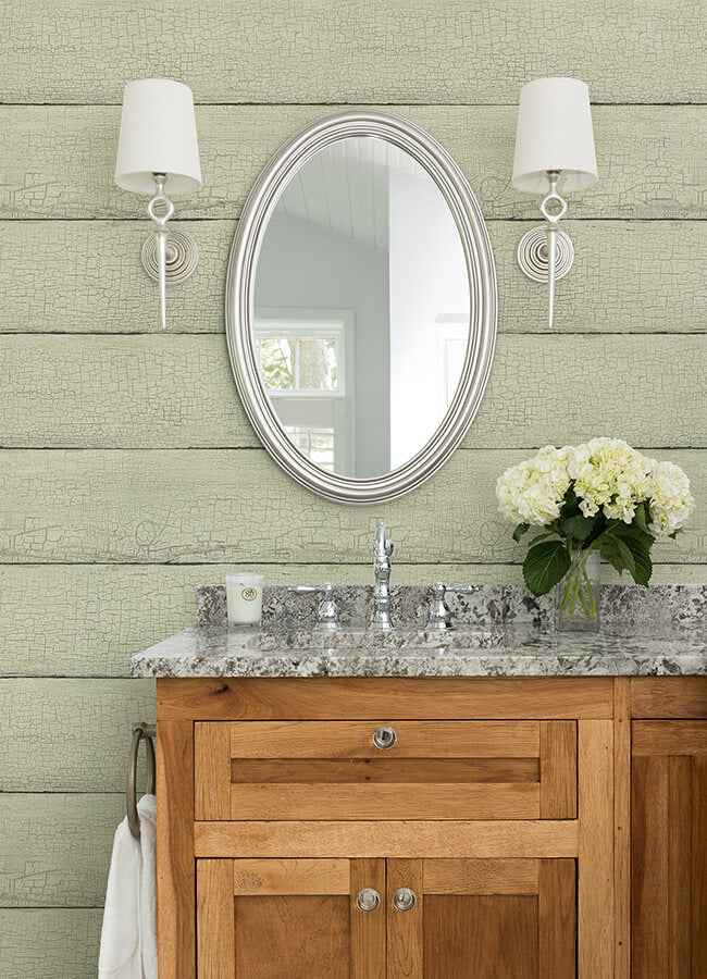 Morgan Mint Distressed Wood Wallpaper - York Wallcoverings - 4072-70014 - York Wallcoverings Wallpaper