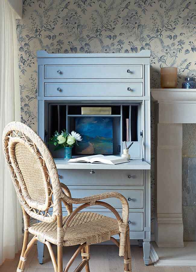 Frederique Blue Floral Wallpaper - York Wallcoverings - 4072-70004 - York Wallcoverings Wallpaper
