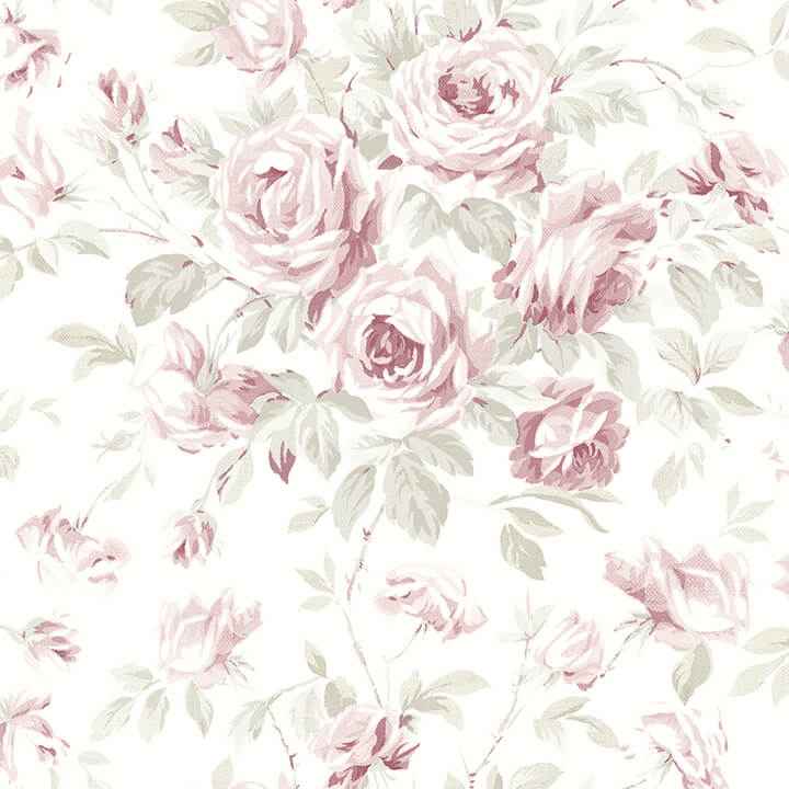 Manon Pink Rose Stitch Wallpaper - York Wallcoverings - 4072-70024