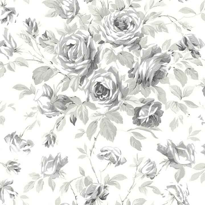 Manon Charcoal Rose Stitch Wallpaper - York Wallcoverings - 4072-70026
