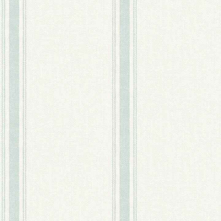 Linette Seafoam Fabric Stripe Wallpaper - York Wallcoverings - 4072-70068