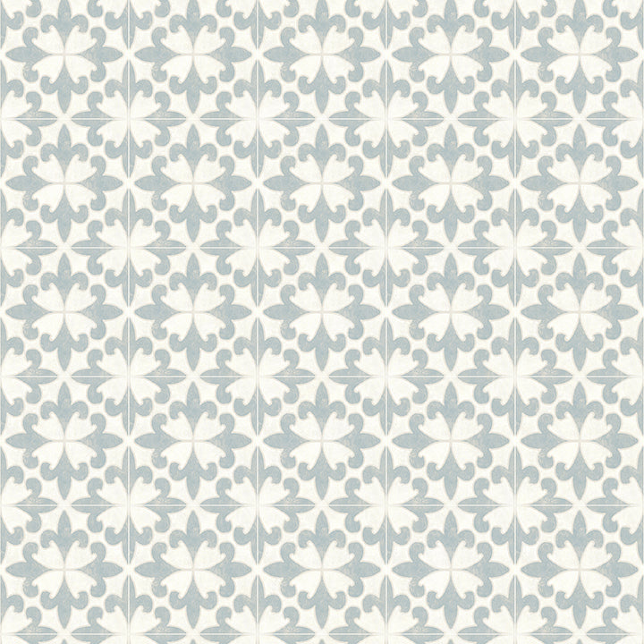 Picture of Remy Teal Fleur Tile Wallpaper