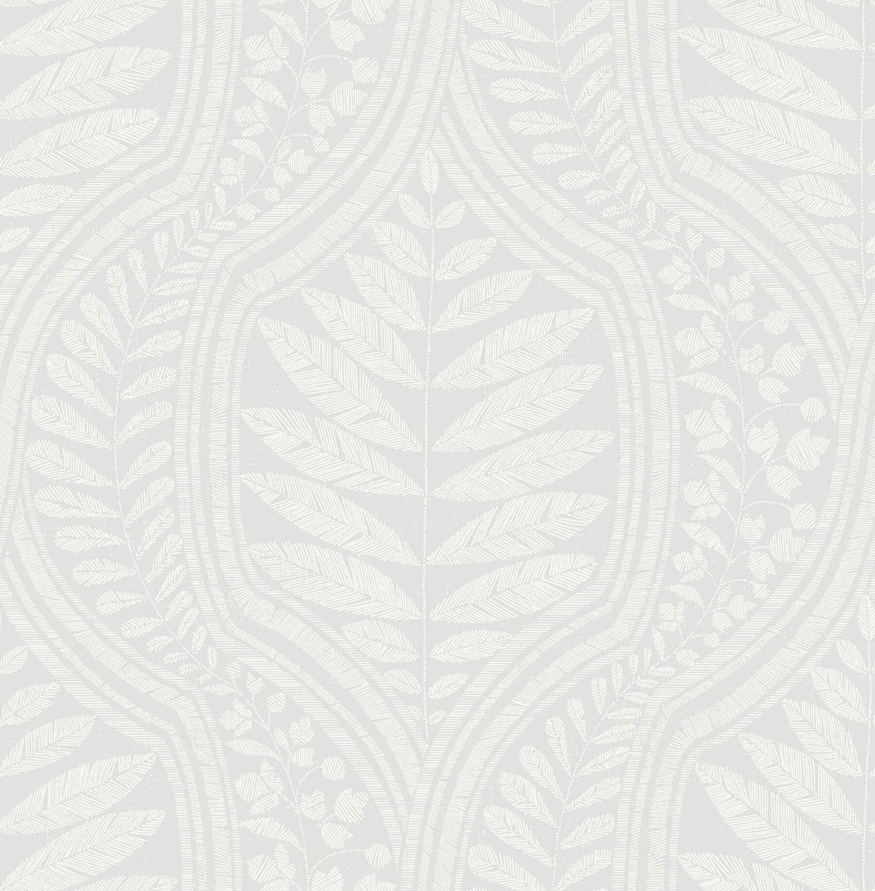 Grey Foliate Peel & Stick Wallpaper - York Wallcoverings - SLS3982