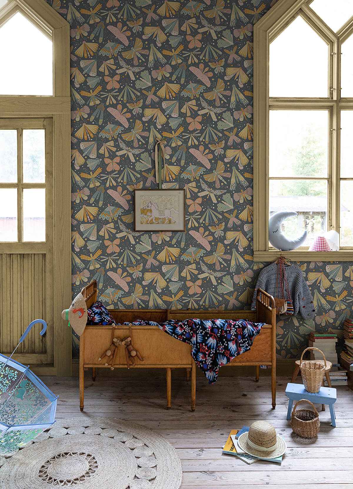 Flyga Blue Bonanza Wallpaper - York Wallcoverings - 4111-63022 - York Wallcoverings Wallpaper