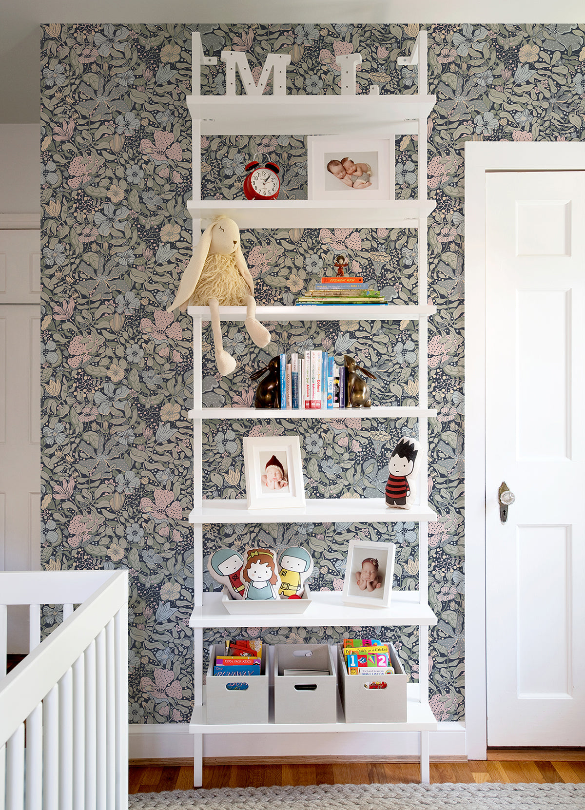 Midsommar Dark Blue Floral Medley Wallpaper - The WorkRm