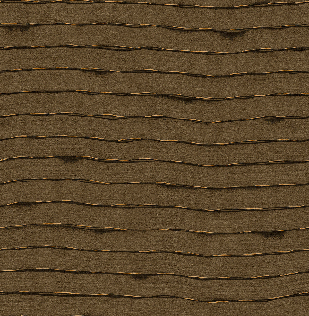 Picture of Naia Brown Horizontal Wavy Lines Wallpaper