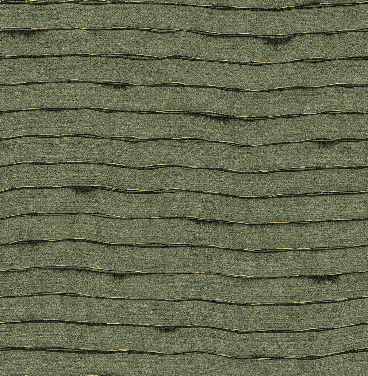 Picture of Naia Green Horizontal Wavy Lines Wallpaper