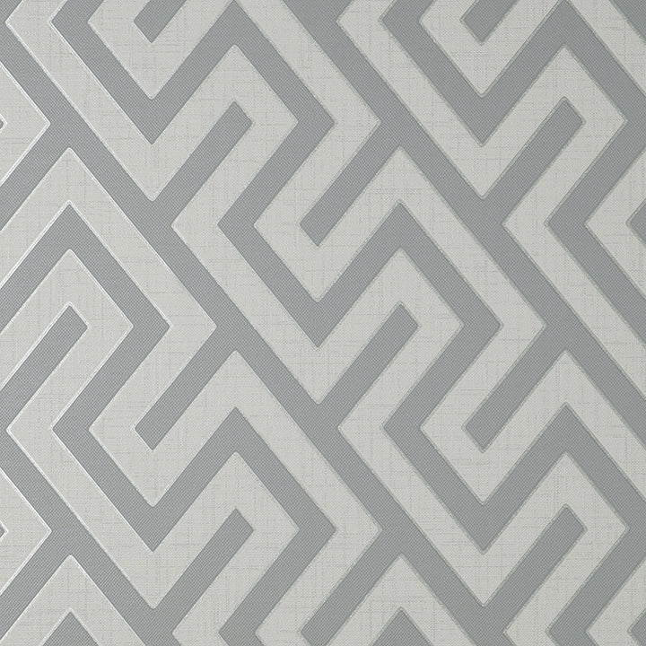 Picture of Meander Light Grey Geo Wallpaper