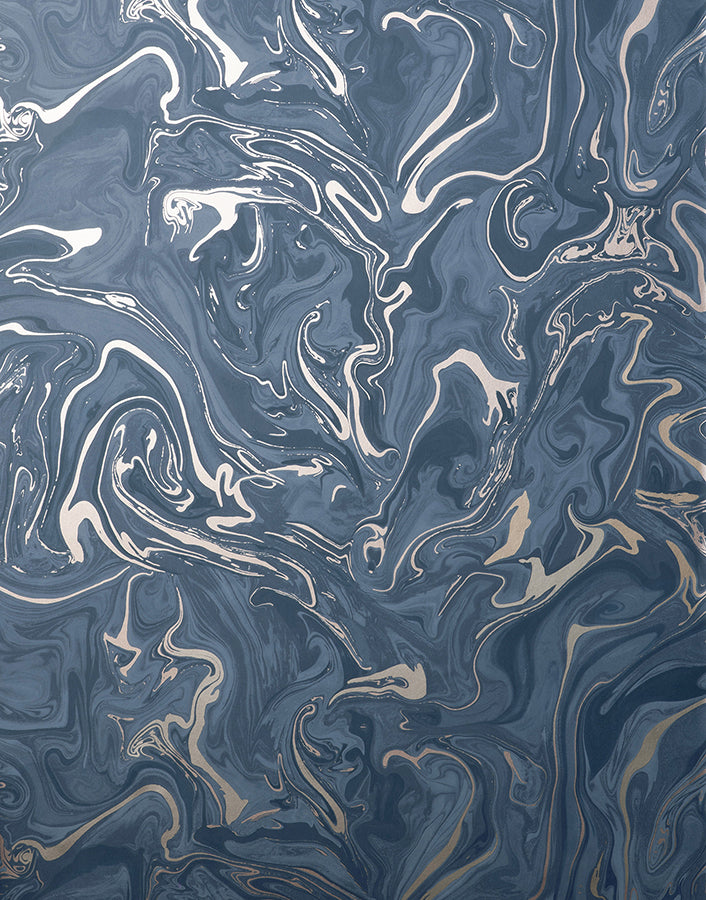 suave-navy-marble-wallpaper-york-wallcoverings-fd43055 - York Wallcoverings Wallpaper