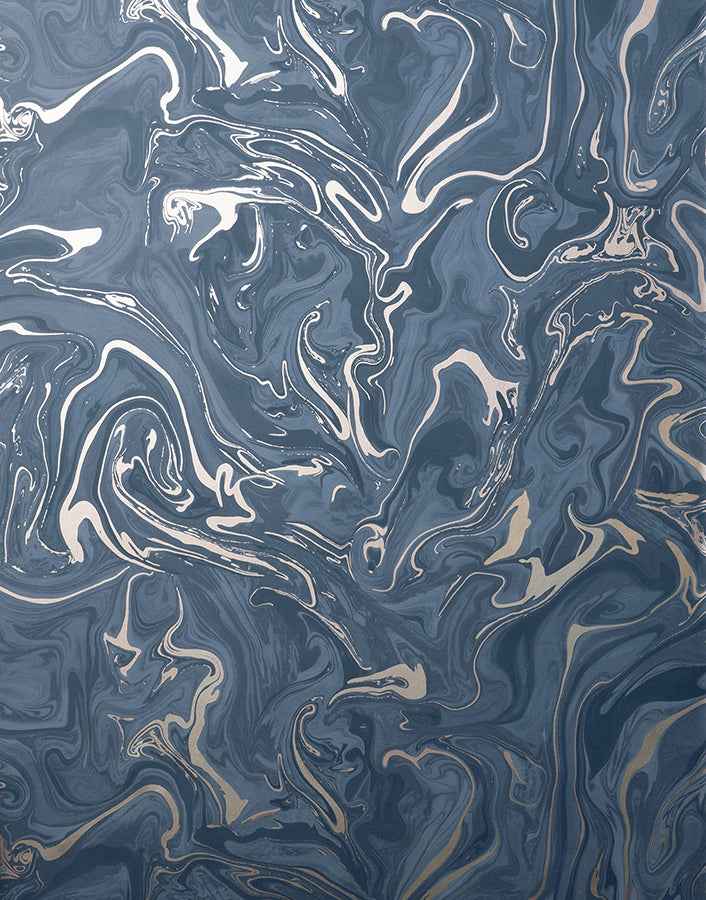 Suave Navy Marble Wallpaper - York Wallcoverings - FD43055 - York Wallcoverings Wallpaper