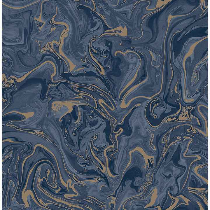 Suave Navy Marble Wallpaper - York Wallcoverings - FD43055 - York Wallcoverings Wallpaper