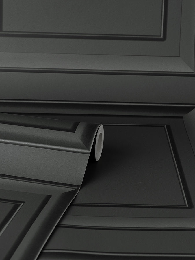distinctive-dark-grey-square-panel-wallpaper-york-wallcoverings-fd43001 - York Wallcoverings Wallpaper