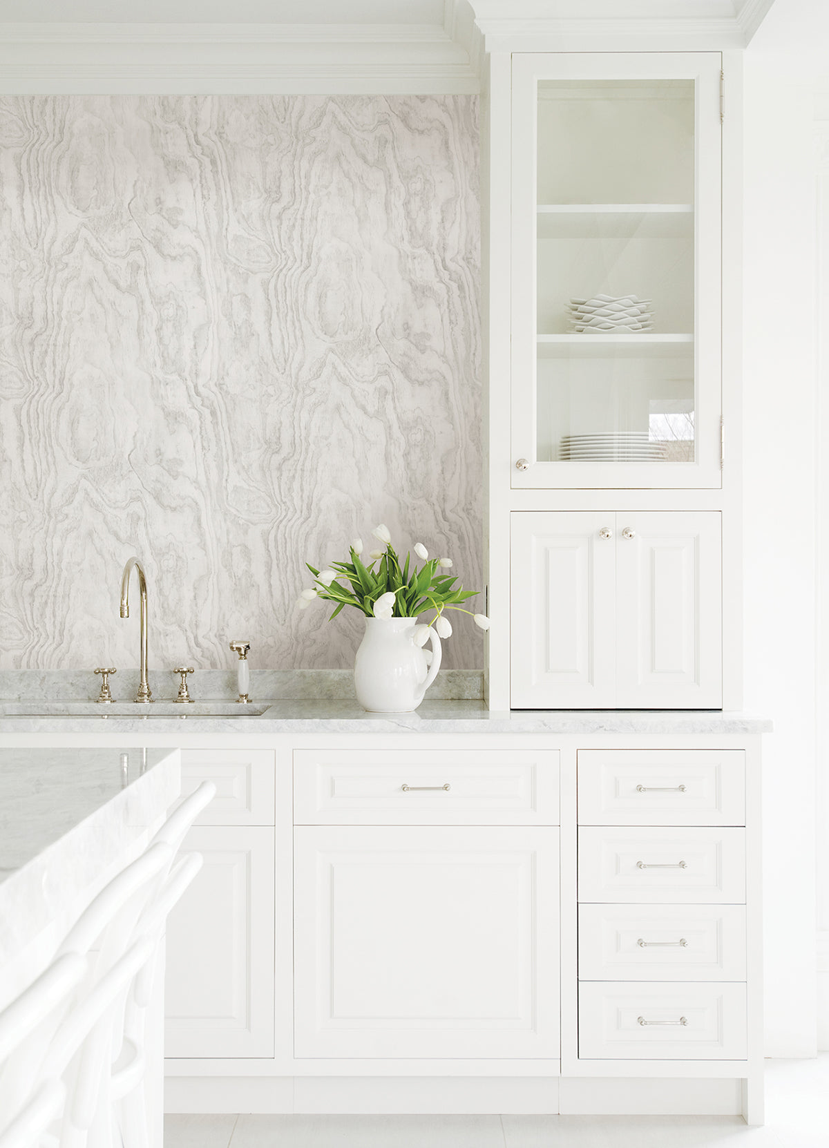 Grey Sloane Wood Peel and Stick Wallpaper  | Brewster Wallcovering - The WorkRm