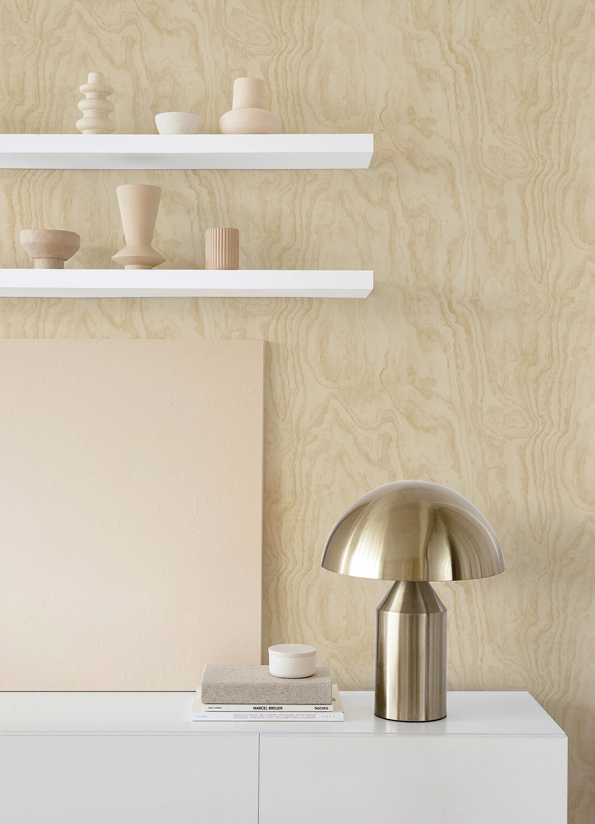 Tan Sloane Wood Peel and Stick Wallpaper  | Brewster Wallcovering - The WorkRm