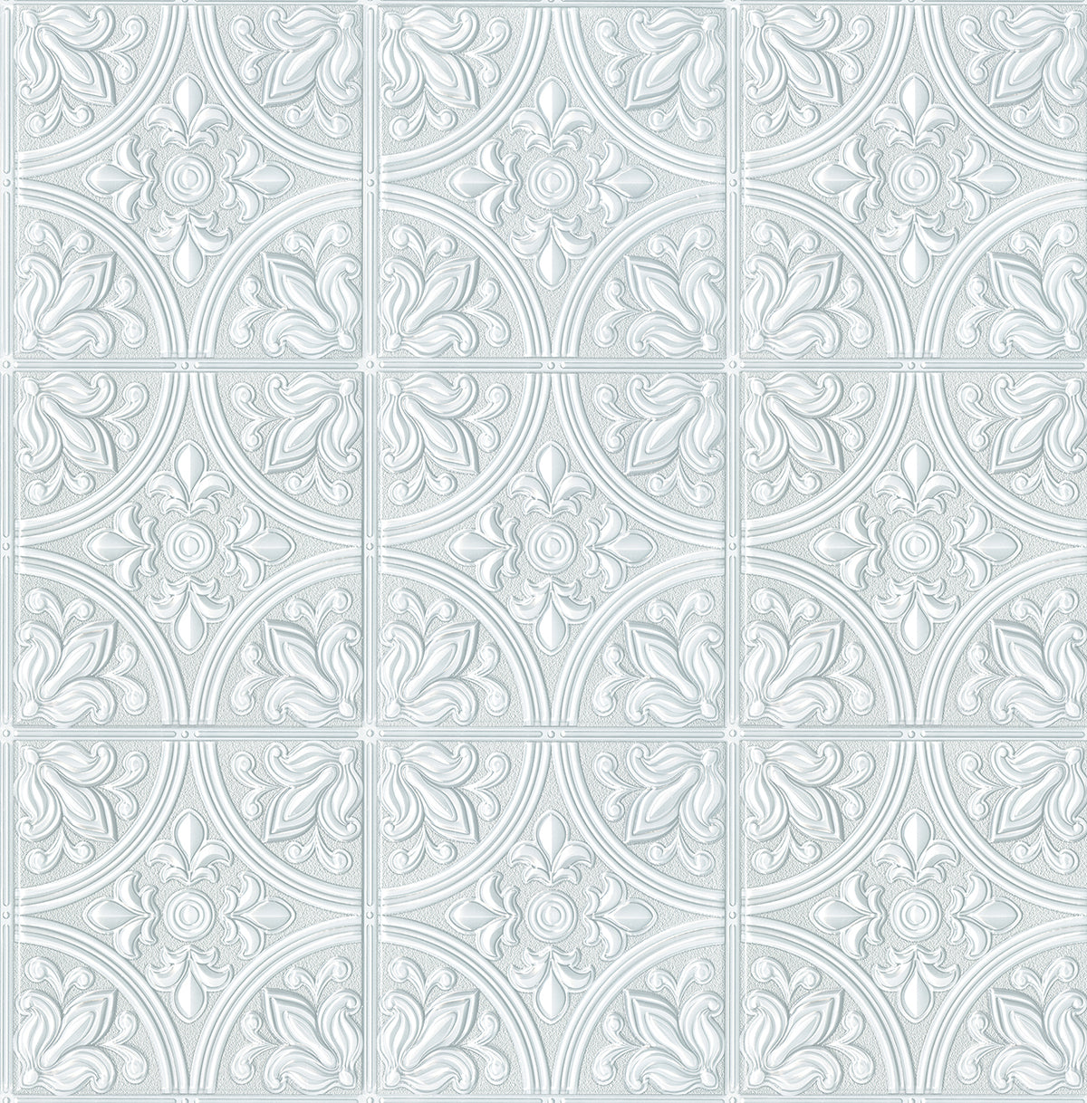 Picture of White Willa Tile Peel and Stick Wallpaper