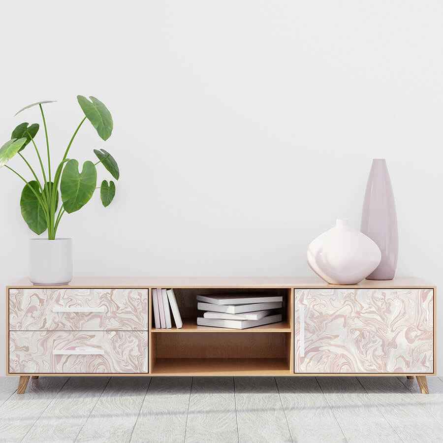 Blush Marble Swirl Peel and Stick Wallpaper - York Wallcoverings - NHS4770 - York Wallcoverings Wallpaper