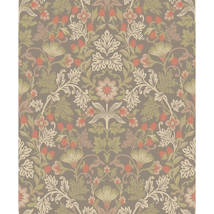 Picture of Lila Moss Strawberry Floral Wallpaper