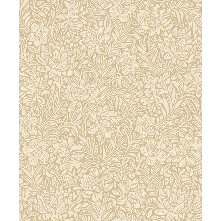 Brewster Wallcovering-Zahara Wheat Floral Wallpaper