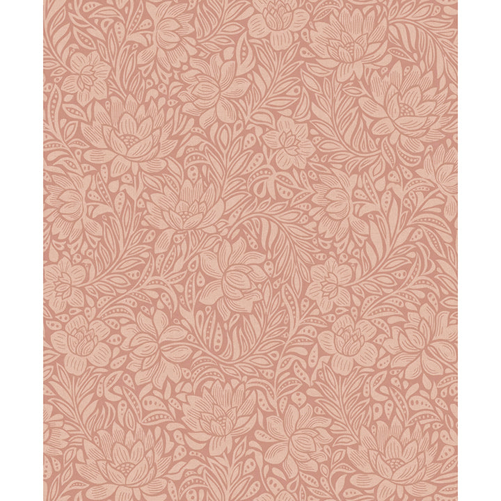 Brewster Wallcovering-Zahara Coral Floral Wallpaper
