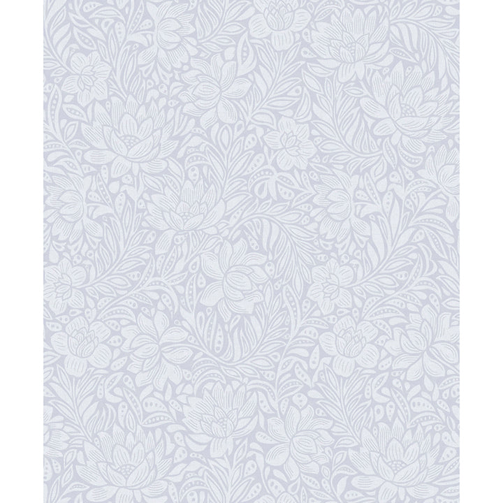 Brewster Wallcovering-Zahara Periwinkle Floral Wallpaper
