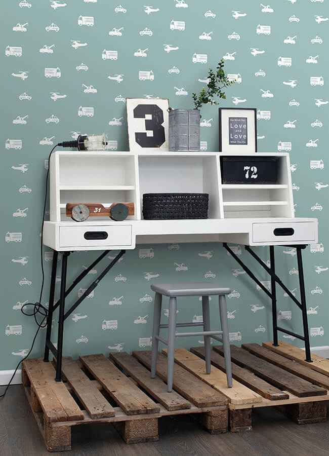 Briony Blue Vehicles Wallpaper - York Wallcoverings - 4060-128864 - York Wallcoverings Wallpaper