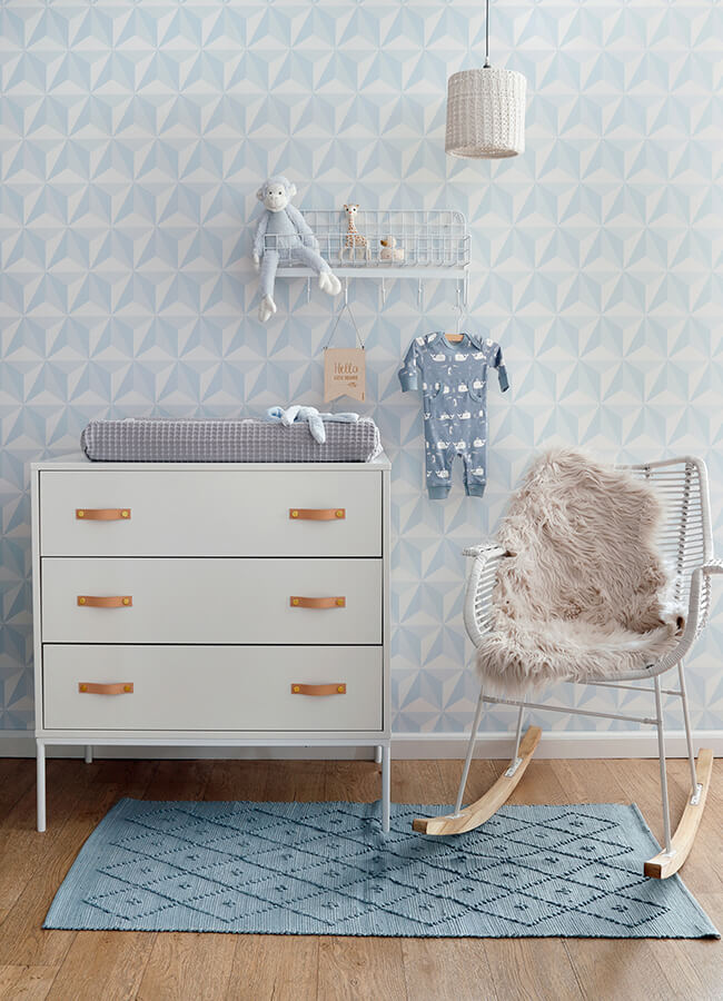 adella-sky-blue-geometric-wallpaper-york-wallcoverings-4060-138912 - York Wallcoverings Wallpaper