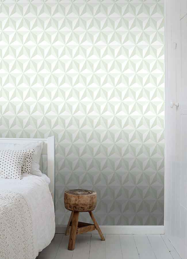 Adella Sage Geometric Wallpaper - York Wallcoverings - 4060-138913 - York Wallcoverings Wallpaper
