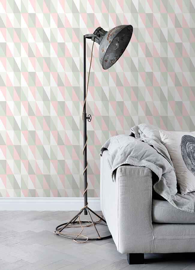 Inez Pastel Geometric Wallpaper - York Wallcoverings - 4060-138919 - York Wallcoverings Wallpaper