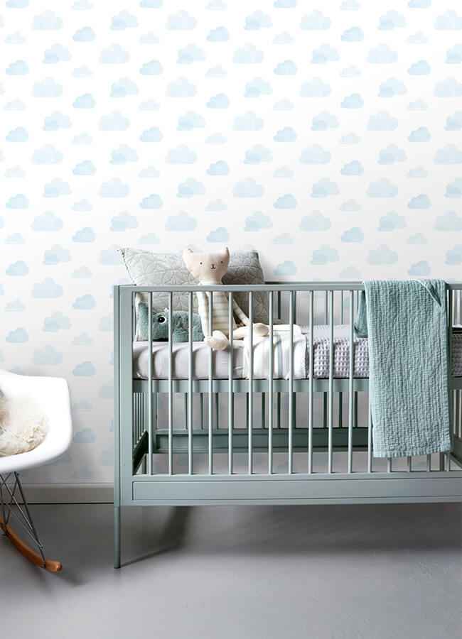 Irie Blue Clouds Wallpaper - York Wallcoverings - 4060-138930 - York Wallcoverings Wallpaper