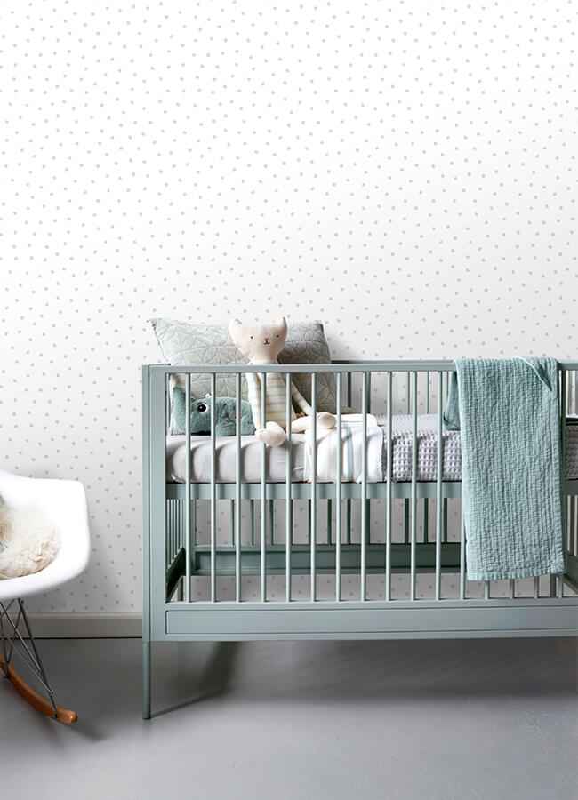 Pixie Grey Dots Wallpaper - York Wallcoverings - 4060-138935